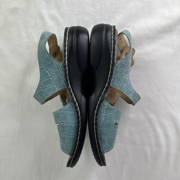 Finn Comfort Teal Blue Sandals Size EU 37D/US 6.5-7 Made in Germany, comfort - Picture 5 of 9